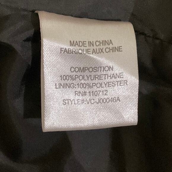 Vigoss Black Faux Leather Snakeskin Asymmetrical Zipper Long Sleeve Jacket Sz XS - Picture 4 of 4